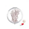 Flammulina Velutipes Mushroom Pattern Pill Case Pocket Medicine Storage Box Container Dispenser view 1