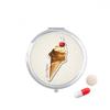 Cherry Chocolate Sweet Ice Cream Cone Pill Case Pocket Medicine Storage Box Container Dispenser view 1