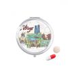Hand-Painted City Japan Yard Tokyo Pill Case Pocket Medicine Storage Box Container Dispenser view 1