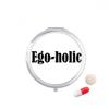Stylish Word Ego-Holic Pill Case Pocket Medicine Storage Box Container Dispenser view 1