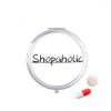 Stylish Word Shopaholic Pill Case Pocket Medicine Storage Box Container Dispenser view 1