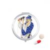 Chinese Traditional Peking Opera Pattern Pill Case Pocket Medicine Storage Box Container Dispenser