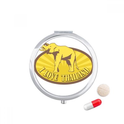 Thailand I Love Thailand Elephant Pill Case Pocket Medicine Storage Box Container Dispenser