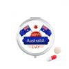 Australia Flavor Happy Flag and Star Pill Case Pocket Medicine Storage Box Container Dispenser view 1