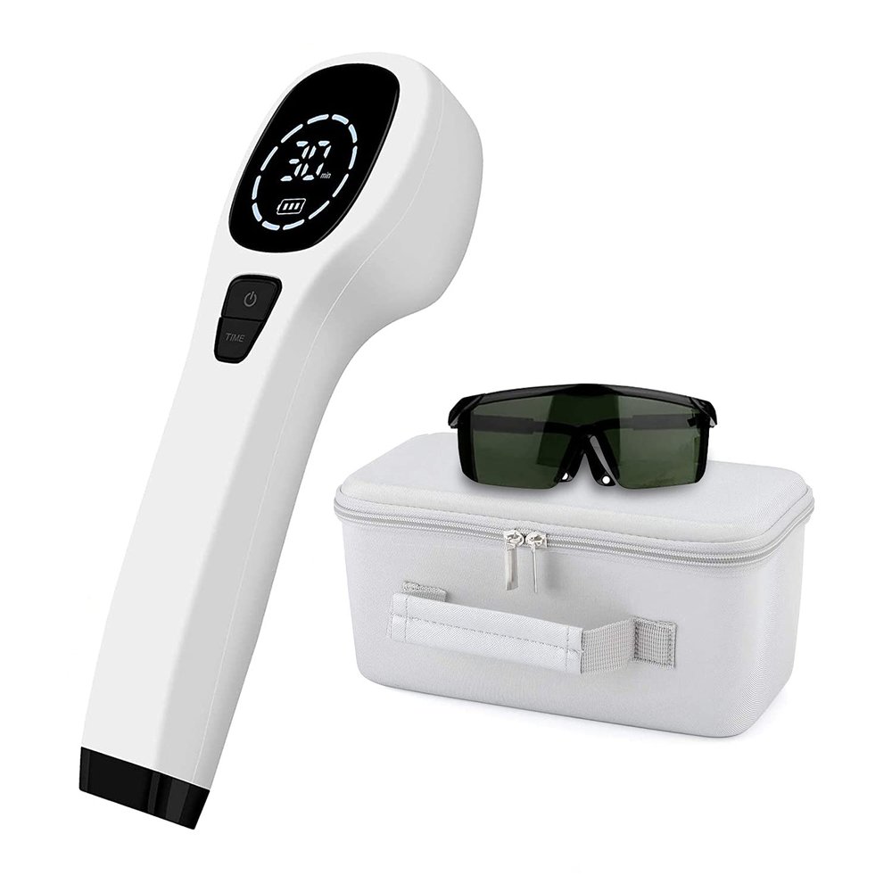 YJT Cold Laser Therapy Device, Red Light Therapy Device for Pain Relief, Ideal Painless Joint and Muscle Pain Reliever, Infrared Light with 12x650nm and 2x808nm