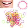 300 Pcs SmileTech Dental Brace Bands 3/16 Neon Medium 3.5 OZ Dental Teeth Gaps Bands Dental Teeth Straightener Rubber Bands Great for Dreadlocks, Braids, Top Knots Free Placer view 4