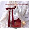 10pcs red Ribbon Wedding Candy Box Premium Sugar Box high-end Creative Wedding Wedding Transparent Gift Box Candy Box,Size 20 * 26 * 8cm view 2
