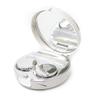 Honbay Fashion Marble Contact Lens Case Portable Contact Lens Box Kit with Mirror (Round) (Silver) view 1