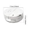 Honbay Fashion Marble Contact Lens Case Portable Contact Lens Box Kit with Mirror (Round) (Silver) view 3