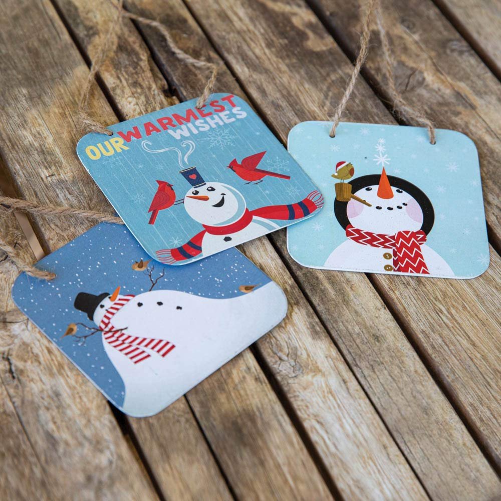 CTW 370292 Snowmen Hanging Tags, Set of 3, 4-inch Height