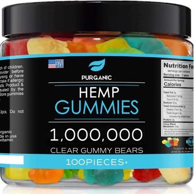 Purganic Gummies for Stress & Relaxation 1M - Delicious Natural Fruit Flavors - Made in USA Relaxing Gummies 100ct