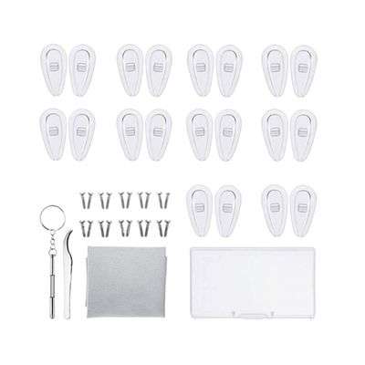 EXCEART 1set Silicone Eyeglass Nose Pads Multifunctional Screwdriver for Easy Eyewear Repair Replacement Accessories for Comfortable Glasses