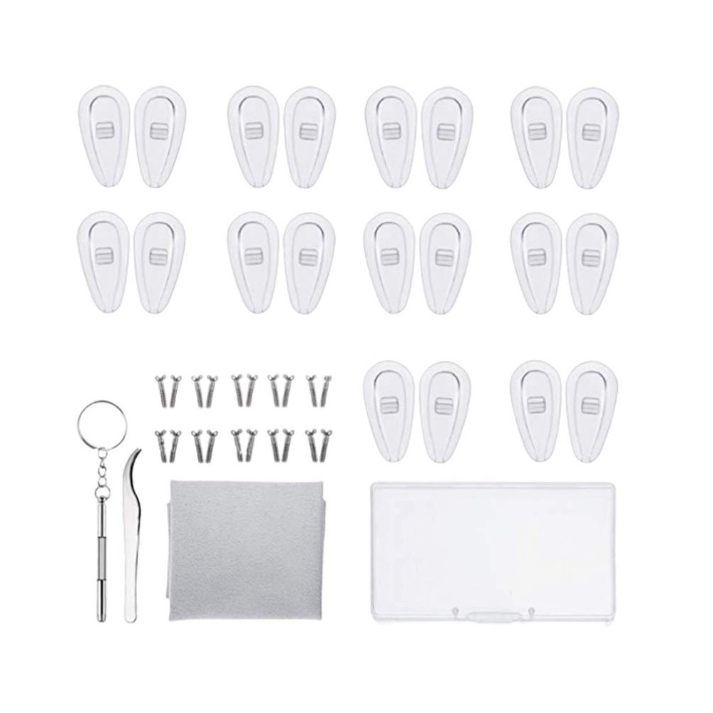 EXCEART 1set Silicone Eyeglass Nose Pads Multifunctional Screwdriver for Easy Eyewear Repair Replacement Accessories for Comfortable Glasses