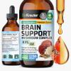 BIO KRAUTER Brain Support Mushroom Supplement - Lions Mane, Cordyceps and Reishi Liquid Extract - Mushroom Tincture - Vegan, Alcohol & Sugar Free Drops 4 Fl.Oz. view 1