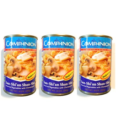 3 Pack Companion San-Shian Shan-Shu Assorted Vegetables With Champignon 10 Oz
