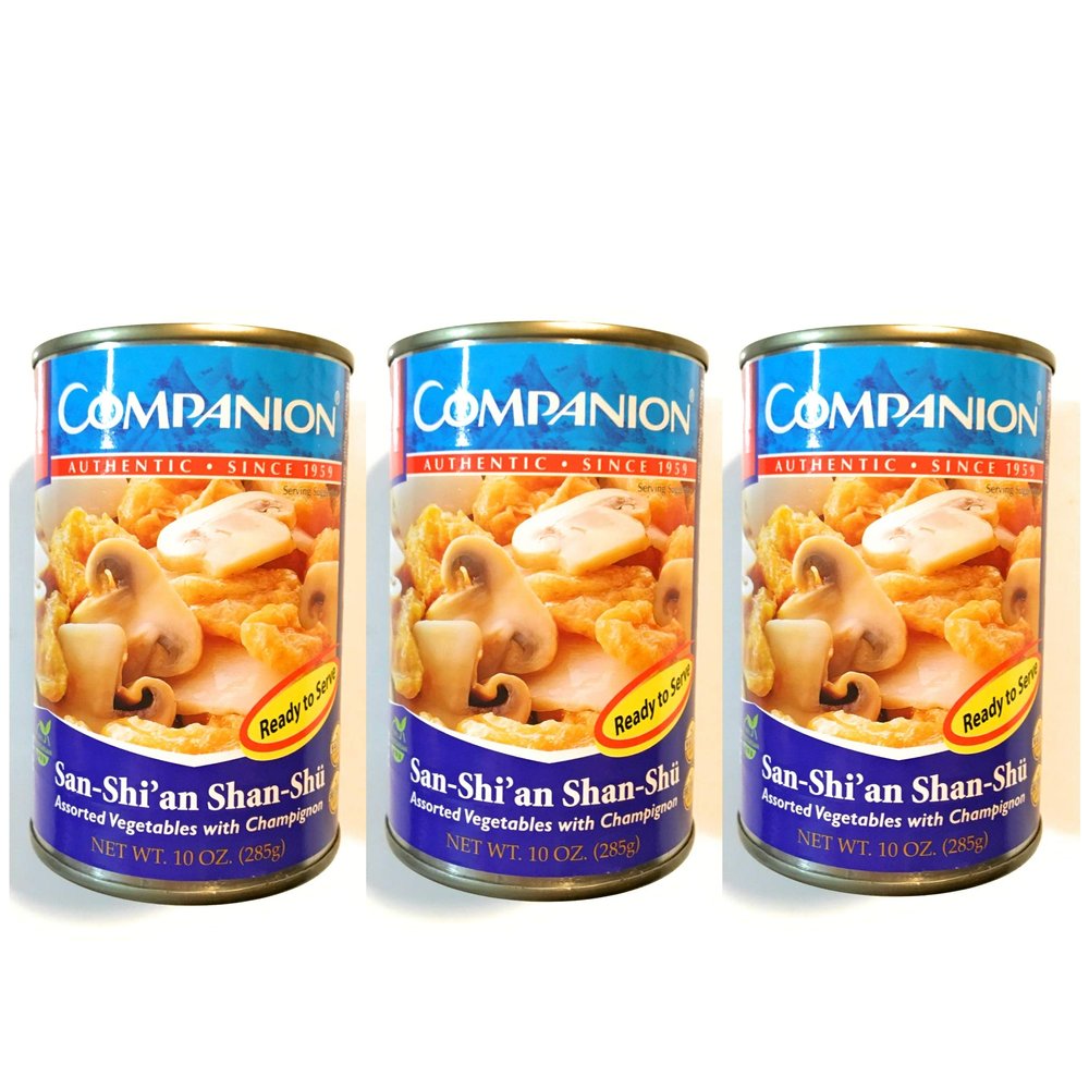 3 Pack Companion San-Shian Shan-Shu Assorted Vegetables With Champignon 10 Oz