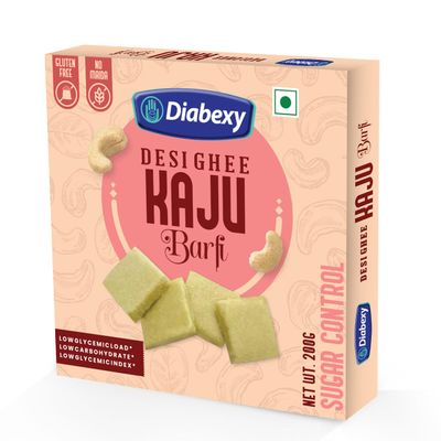 Diabexy Desi Ghee Sugar Free Kaju Barfi for Diabetics- 200g