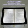 3X Hands-Free A4 Full Page Magnifiers Large LED Magnifying Glass with Stand Ideal for Reading Small Prints Crafting Low Vision & Seniors view 4