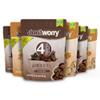 Don't Worry Chocolate Quinoa Bites - Low Calorie Snacks, Only 4 Calories per Piece!, Healthy Chocolate Granola Bars, Low Carb Quinoa Snacks, Gluten Free Protein Cookies - (Almond Pecan, 6 Pack) view 1