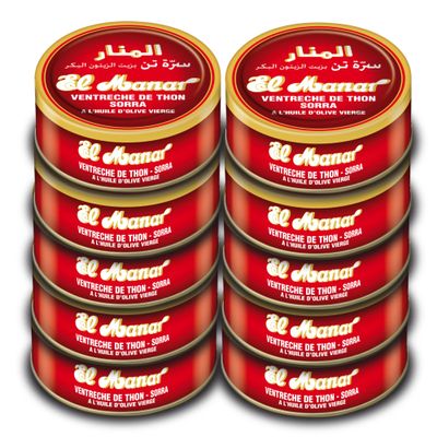 Mediterranean Blufin Tuna Vantresca in Virgin Olive Oil 160g (Pack of 10)