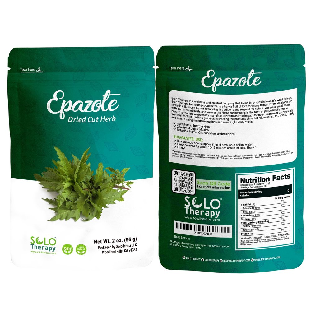 Epazote Dried Cut Herb, 2 oz, Epazote Natural, Mexican Seasoning, Epazote Spice,Resealable Bag, Product From Mexico, Packaged in the USA (2 oz.)