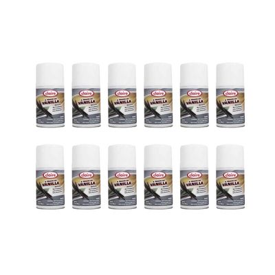 Claire CL108-12pk A Touch of Vanilla Metered Air Freshener; 7 Oz. Net Wt, 12 Count