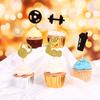 30PCS Gym Theme Cupcake Toppers Weight Lifting Cupcake Toppers Fitness Themed Birthday Decorations Party Supplies view 3