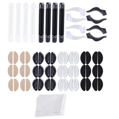 EXCEART 37pcs Silicone Eyeglass - Cover Set Non- Retainer Ear Grips for Glasses Flexible Lightweight Silicone Pads for Daily Wear Outdoor Activities