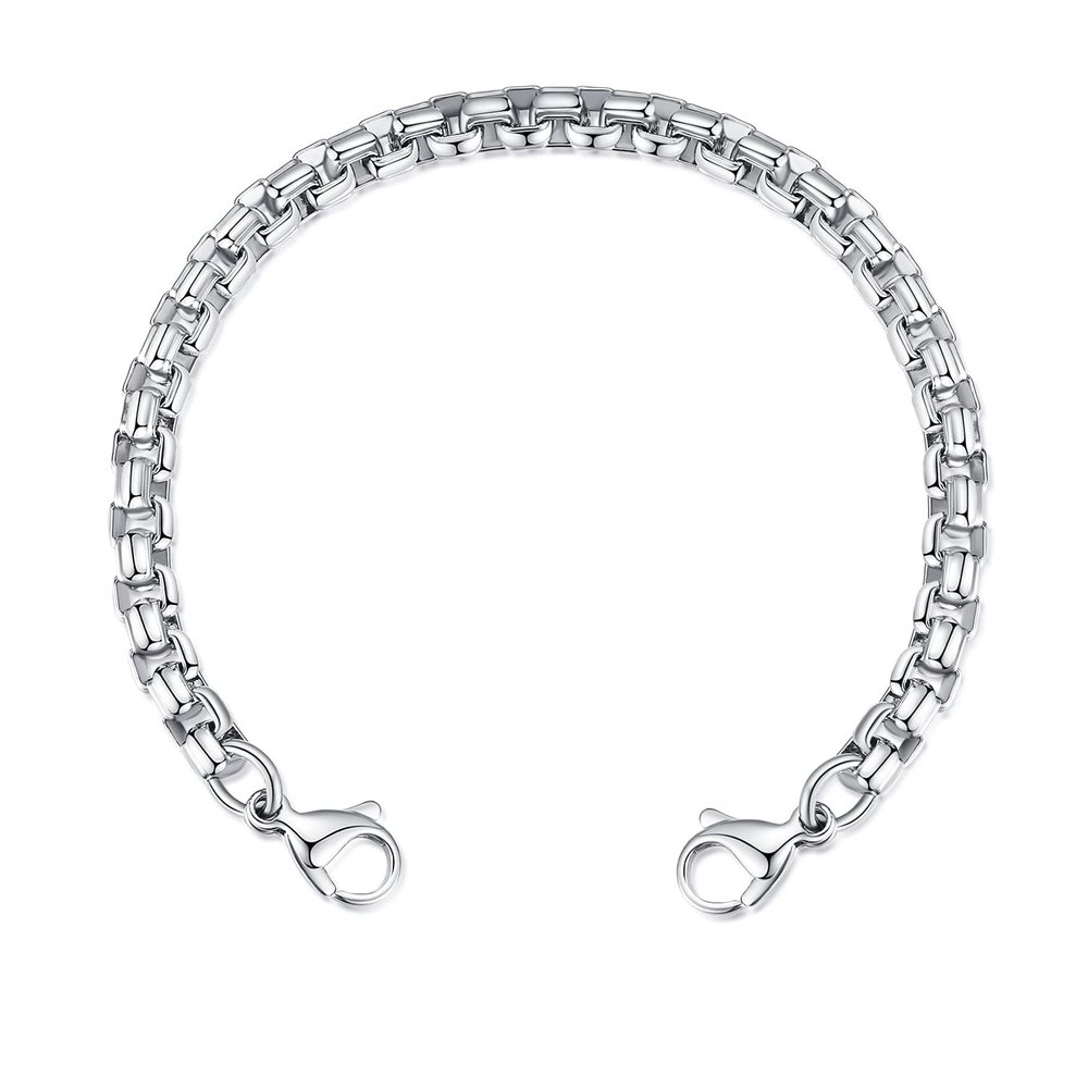 LinnaLove Stainless Steel Interchangeable Chain for Medical Alert id Bracelets for Women and Men (Rolo-5 in)