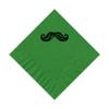 100 2-Ply Cocktail Personalized Napkins with Mustache Logo view 1