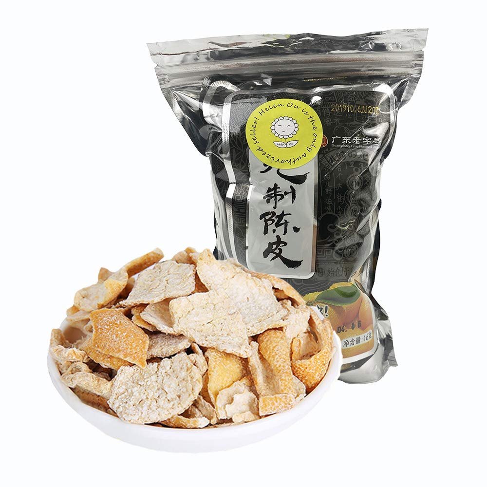 HELENOU666 Dried Tangerine Fruit Orange Peel Chen Pi  16 G10 Packs