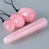 Natural Jade Stone Egg Yoni Eggs 3 Pcs Drilled Jade Eggs + 1 Pcs Massage Stick for Kegel Exercise Massage Stones for Women to Train Pelvic Muscles Kegel Exercise view 4