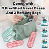 Dental Floss Picks, Flossers Picks for Adult Teeth, Packed in 1pc of Refillable Auto-Ejection-Case and 3pcs of Portable Cases, Hygienic Convenient, Smart Buy, 442pcs (White) view 4