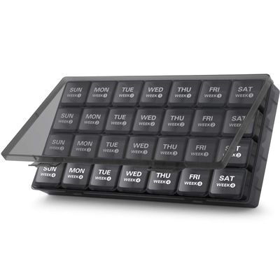 TookMag Monthly Pill Organizer 28 Day Pill Box, Large Medicine Organizers 4 Weeks, One Month Pill Box Pill Case Travel Pill Organizer with Dust-Proof Container for Pills/Vitamin/Supplements