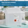McKesson Prevent Sharps Container for Home Use, 5.4 Quart - for Biohazard Infectious Waste, Needle and Syringe Disposal - Translucent, Touchless Lid - White, 20 Count view 2
