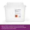 McKesson Prevent Sharps Container for Home Use, 5.4 Quart - for Biohazard Infectious Waste, Needle and Syringe Disposal - Translucent, Touchless Lid - White, 20 Count view 3