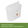McKesson Prevent Sharps Container for Home Use, 5.4 Quart - for Biohazard Infectious Waste, Needle and Syringe Disposal - Translucent, Touchless Lid - White, 20 Count view 4