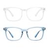 2 Pairs LifeArt Blue Light Blocking Glasses with Spring Hinge, Anti Eyestrain, Computer Reading Glasses, Gaming Glasses, TV Glasses for Women Men, Anti UV, Anti Glare (Clear&Blue, +1.00 Magnification) view 1
