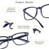 2 Pairs LifeArt Blue Light Blocking Glasses with Spring Hinge, Anti Eyestrain, Computer Reading Glasses, Gaming Glasses, TV Glasses for Women Men, Anti UV, Anti Glare (Navy&Clear, +4.00 Magnification) view 2