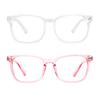 2 Pairs LifeArt Blue Light Blocking Glasses with Spring Hinge, Anti Eyestrain, Computer Reading Glasses, Gaming Glasses, TV Glasses for Women Men, Anti UV, Anti Glare (Clear&Pink, +3.25 Magnification) view 1