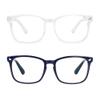 2 Pairs LifeArt Blue Light Blocking Glasses with Spring Hinge, Anti Eyestrain, Computer Reading Glasses, Gaming Glasses, TV Glasses for Women Men, Anti UV, Anti Glare (Navy&Clear, +0.75 Magnification) view 1