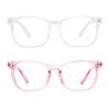 2 Pairs LifeArt Blue Light Blocking Glasses with Spring Hinge, Anti Eyestrain, Computer Reading Glasses, Gaming Glasses, TV Glasses for Women Men, Anti UV, Anti Glare (Clear&Pink, +3.75 Magnification) view 1