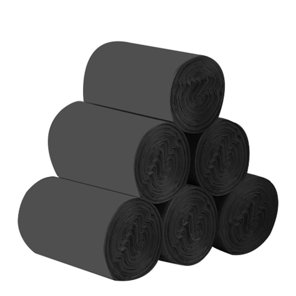 WFF trash bags Garbage Bags, Desktop Mini Garbage Bags Thickened Disposable Small 3 Rolls 6 Rolls Car Trash Lining (5 Colors) (Color : Black, Size : 6rolls)