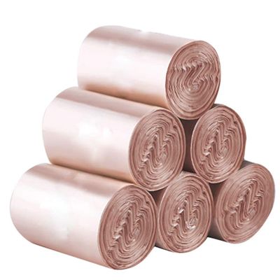 WFF trash bags Garbage Bags, Desktop Mini Garbage Bags Thickened Disposable Small 3 Rolls 6 Rolls Car Trash Lining (5 Colors) (Color : Rose gold, Size : 6rolls)