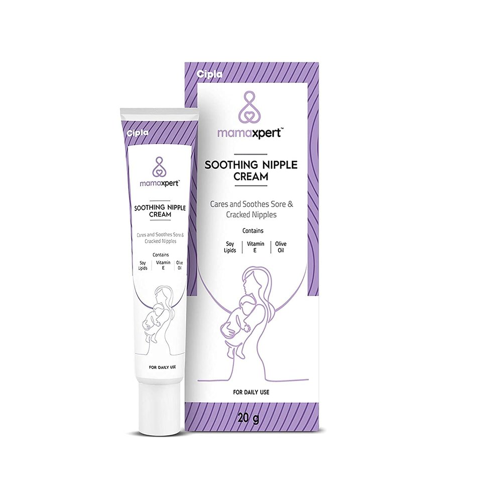 Cipla Mamaxpert Soothing Nipple Cream for Care & Soothes Sore & Cracked Nipples for Breast Feeding Moms (20 gm)