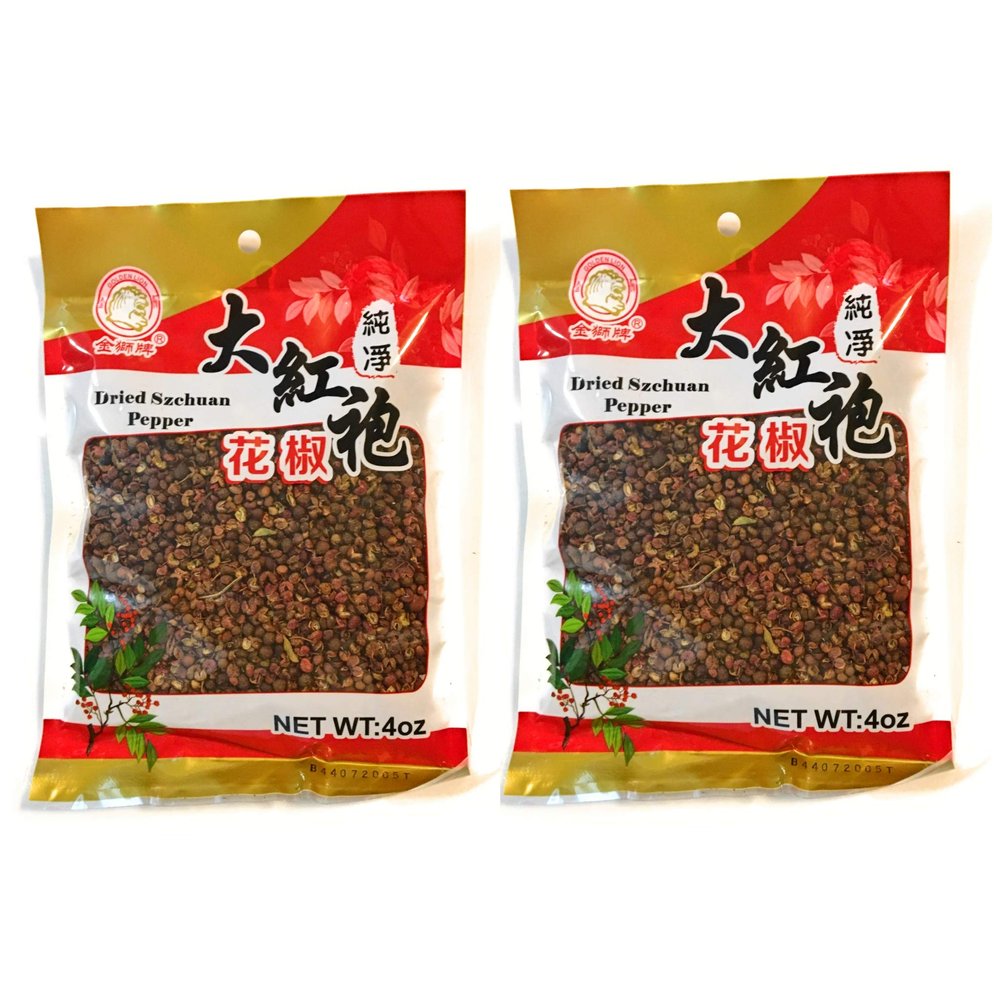 2 Pack Golden Lion Dried Szchuan Pepper (4 Oz Each)
