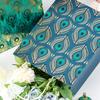 WRAPAHOLIC Medium Size Gift Bags - 12 Pack Gold Foil Peacock Feathers Paper Bags with White Tissue Paper for Christmas, Party, Celebrating - 8" x 4" x 10" view 3