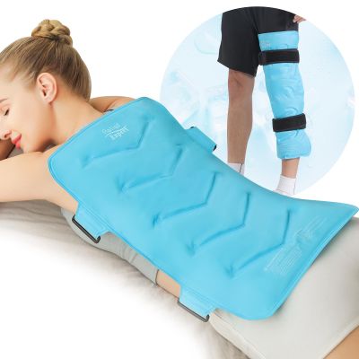 Relief Expert XXL Full Back Ice Pack Wrap, (13x21) - Reusable Ice Wrap for Back Discomfort and Musclar Fatigue- Cold Compress Therapy Gel Cold Pack for Full Body, Hip Leg - Blue