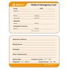 50-Pack Designer Medical Information Alert Emergency ID Card Stock 40pt Paper with Sheath 2.1 x 3.4 inch Credit Card Size for Wallet view 4