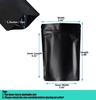 100 Pack Smell Proof Mylar Bags - 4 x 6 Inches Resealable Stand Up Ziplock Bags Food Storage Foil Pouch Matte Black view 2